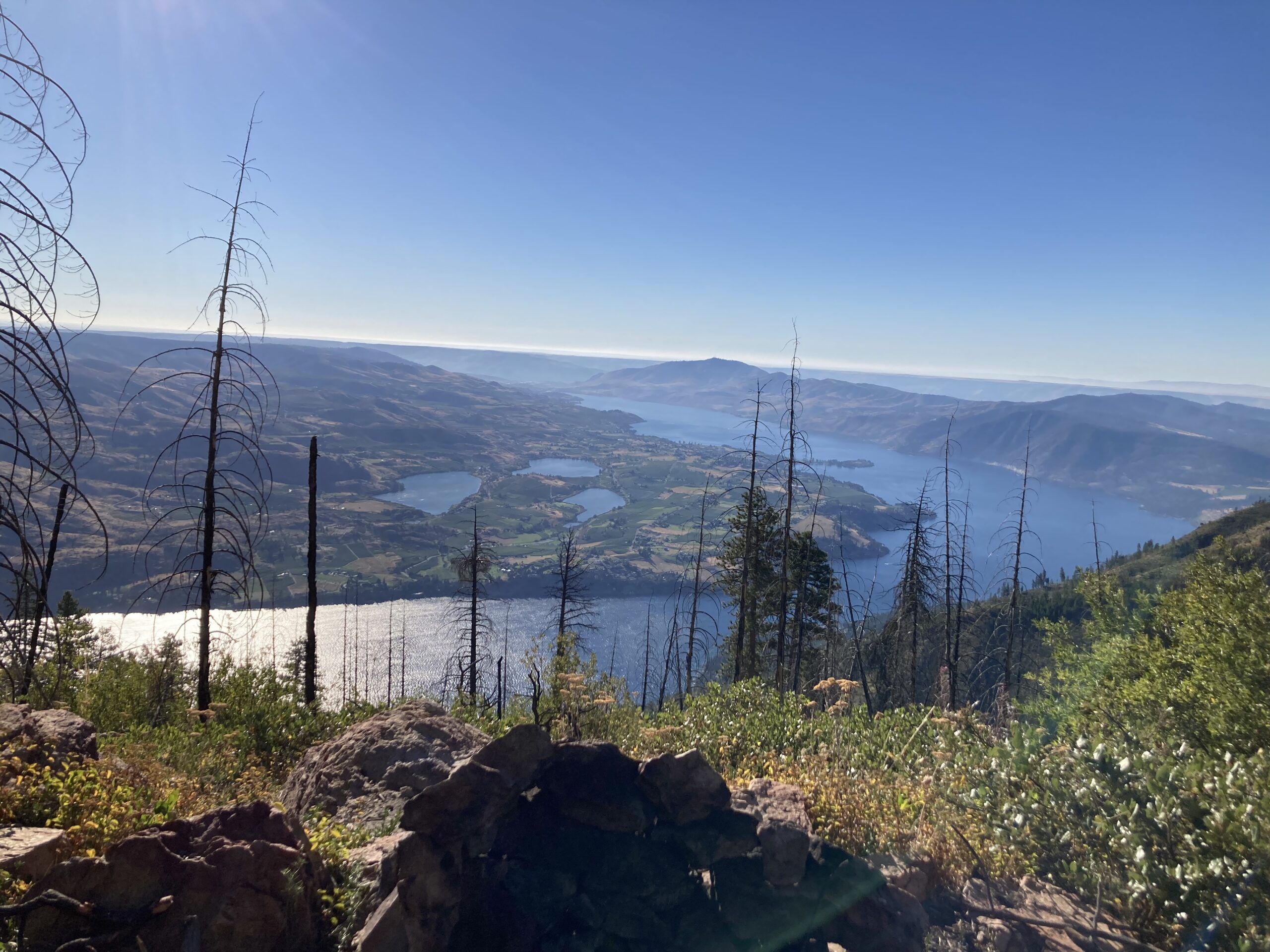 Looking down at Lake Chelan from The Jungle.