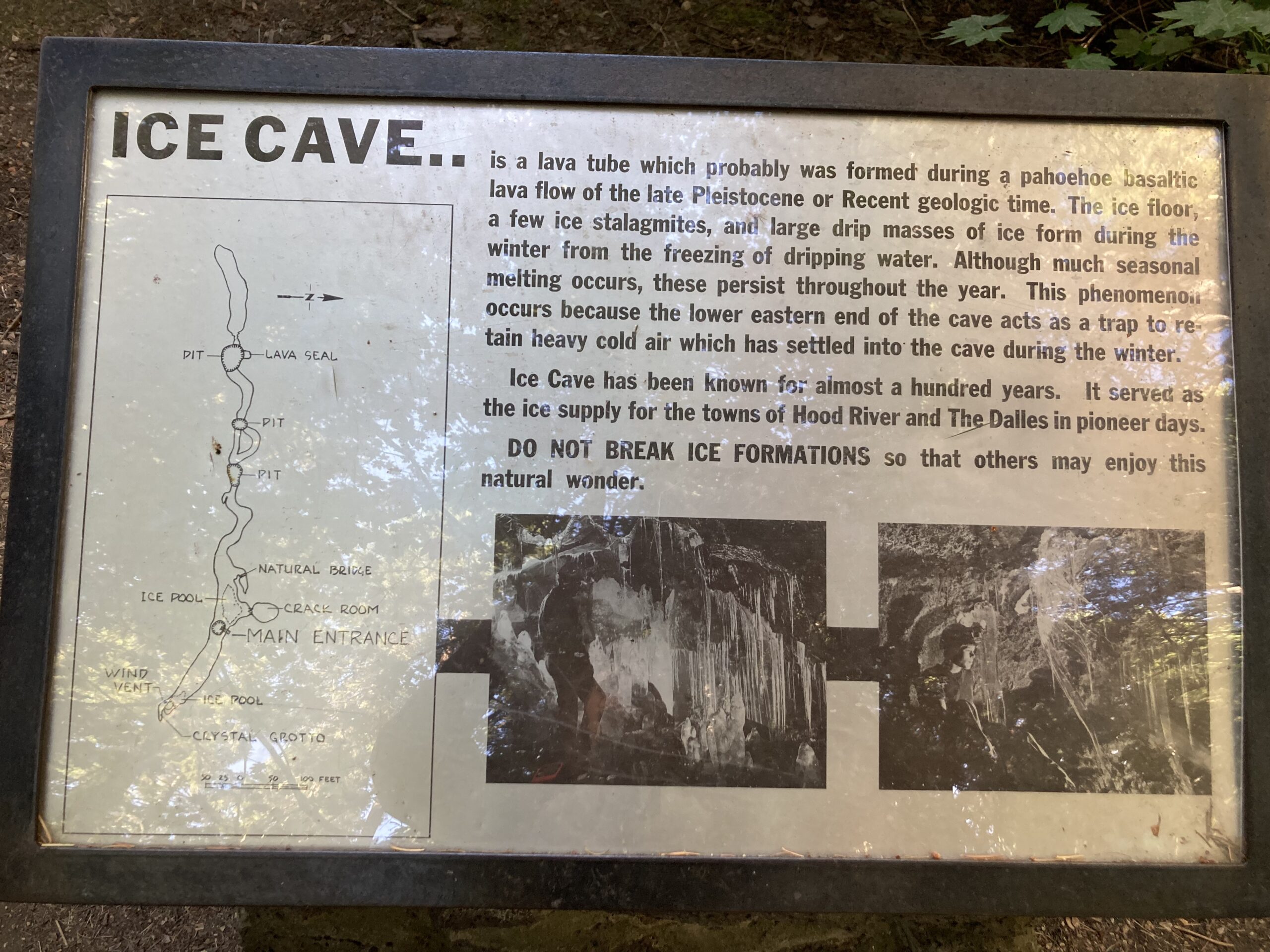 Guler Ice Cave Sign